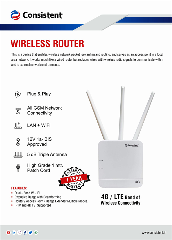 Consistent Dual Band 4G Wireless Router (2)
