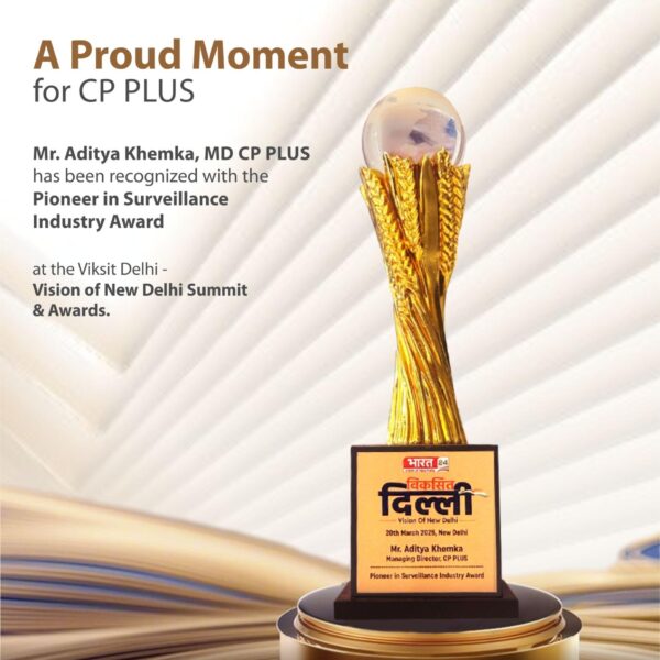 Aditya Khemka Honored with the Pioneer in Surveillance Industry Award at the Viksit Delhi Summit & Awards