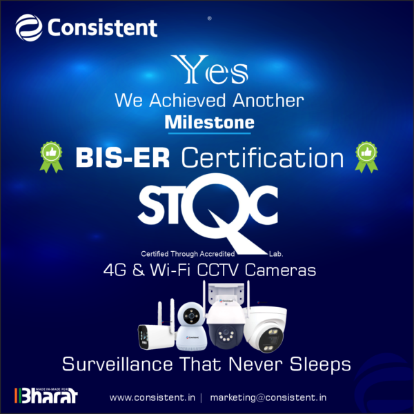 Consistent Infosystems Achieves BIS-ER Certification for Surveillance Solutions